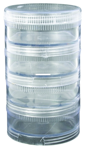 Eagle Claw 04060-001 Tackle Box - Jars 2-1/2x1-1/4 4-Compartment - 04060-001