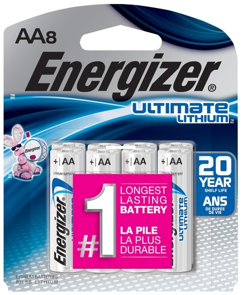 Energizer L91SBP-8 Ultimate Lithium - Batteries AA 8-Pack - L91SBP-8