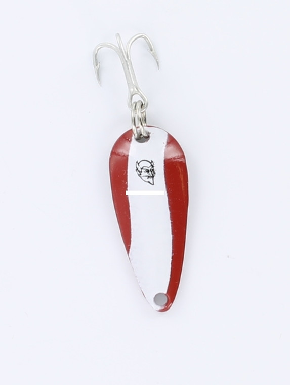 Eppinger 13-16 Lil' Devle Spoon, 1 - 1/8", 1/8 oz, Red/White Stripe - 13-16 Eppinger 13-16 Lil' Devle Spoon, 1 - 1/8", 1/8 oz, Red/White Stripe - 13-16