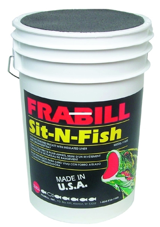 Frabill 1600 Sit-N-Fish Bait - Station 6Gal Pail W/Insulate Liner - 1600 Frabill 1600 Sit-N-Fish Bait - Station 6Gal Pail W/Insulate Liner - 1600