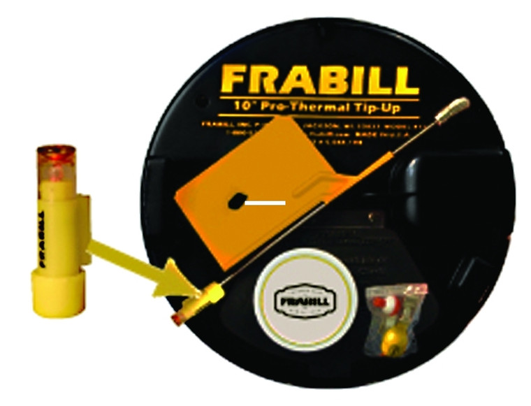 Frabill 1662 Pro Thermal Tip-Up Kit - Black w/Line, Marker & DepthFinder - 1662