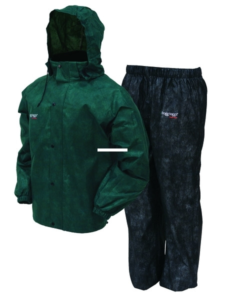 Frogg Toggs AS1310-109LG All Sport - Rain Suit, Dark Green|Black|Size LG - AS1310-109LG