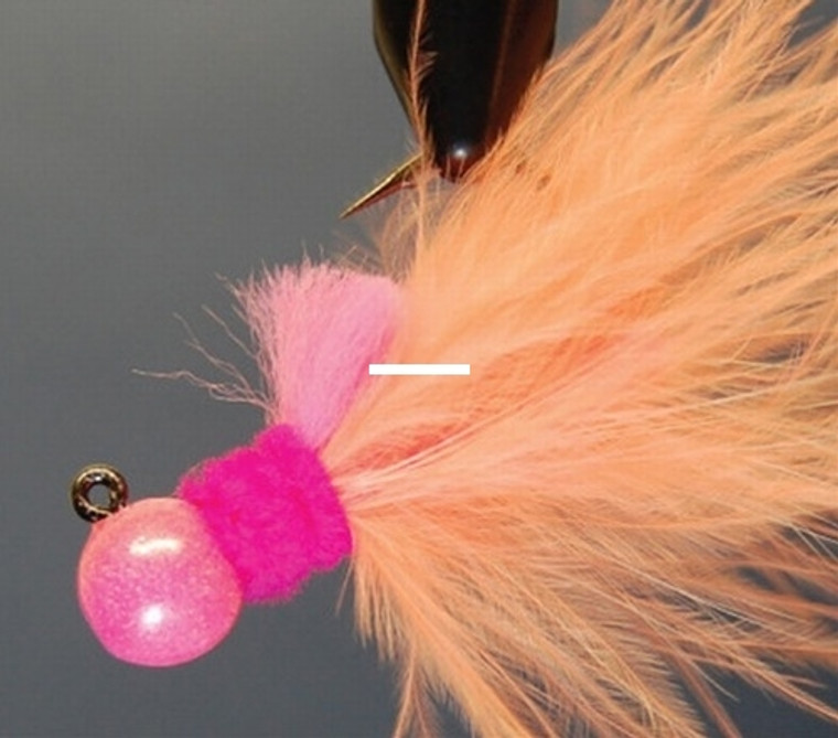 Hawken AJM14128 Aerojig Marabou Jig - 1/4 oz, 1/0 Hook, Peach/White & - AJM14128 Hawken AJM14128 Aerojig Marabou Jig - 1/4 oz, 1/0 Hook, Peach/White & - AJM14128