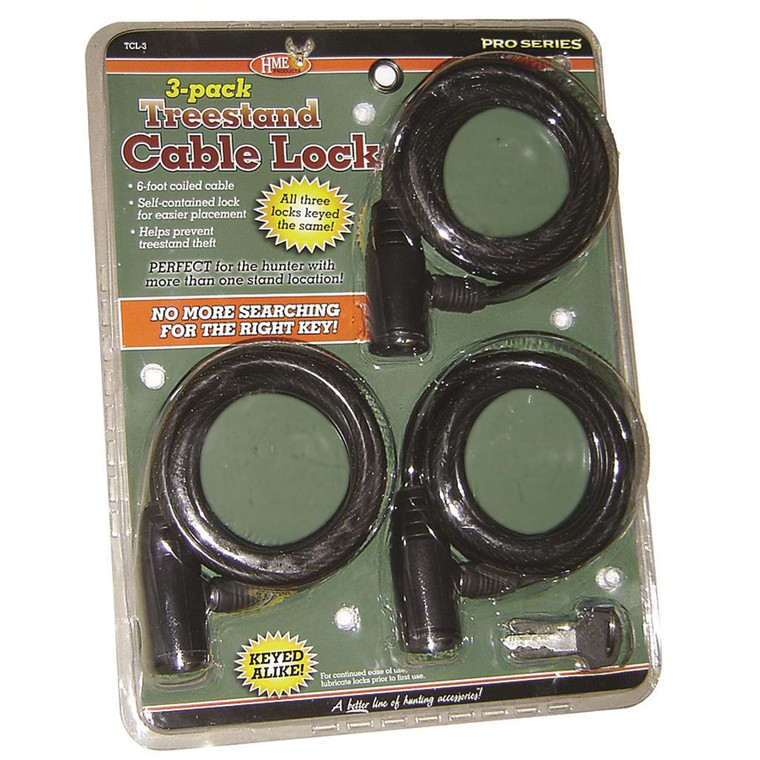 HME HME-TCL-3 Treestand Cable Lock - (3 Pack) - HME-TCL-3