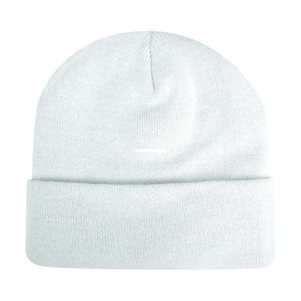 Hot Shot 46-669-SNOW 2Ply Acrylic - Knit Hat W/Rollup Cuff Lined - 46-669-SNOW