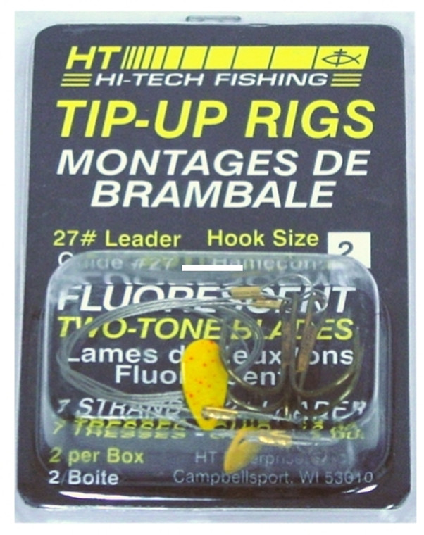 HT WR-6 Walleye Rig #6 Treble Hook - 2-Tone Flo - WR-6 HT WR-6 Walleye Rig #6 Treble Hook - 2-Tone Flo - WR-6