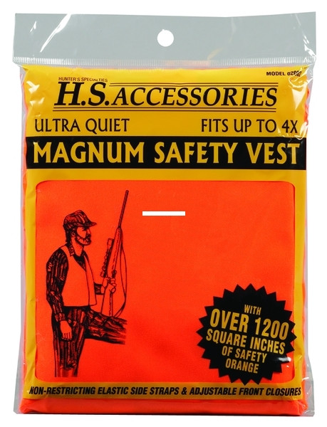 Hunters Specialties 02002 Magnum - Safety Vest Blaze Orange, Larger - 2002