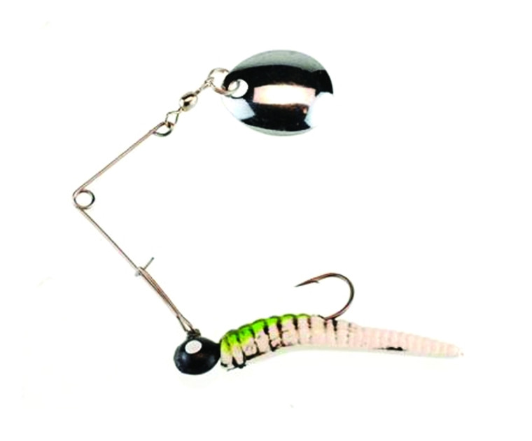Johnson BSVP1/8-BFG Beetle Spin Jig - 1 1/2", 1/8 oz, Bullfrog, Nickel - BSVP1/8-BFG Johnson BSVP1/8-BFG Beetle Spin Jig - 1 1/2", 1/8 oz, Bullfrog, Nickel - BSVP1/8-BFG