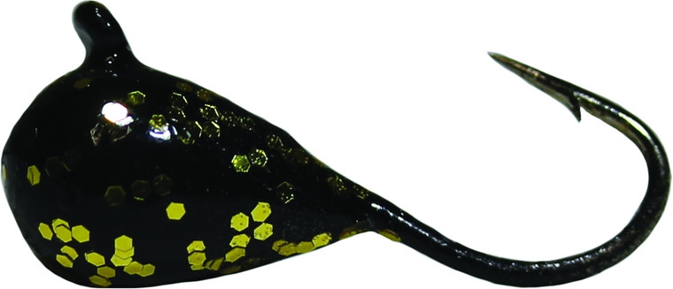 K&E SKP-14-190 Pelkie Tungsten Jig - Sz14 Black Gold Glitter - SKP-14-190 K&E SKP-14-190 Pelkie Tungsten Jig - Sz14 Black Gold Glitter - SKP-14-190