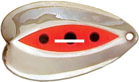 Luhr Jensen 3490-003-0591 Bolo - Flex-I-Troll, 26", Nickel & Red - 3490-003-0591