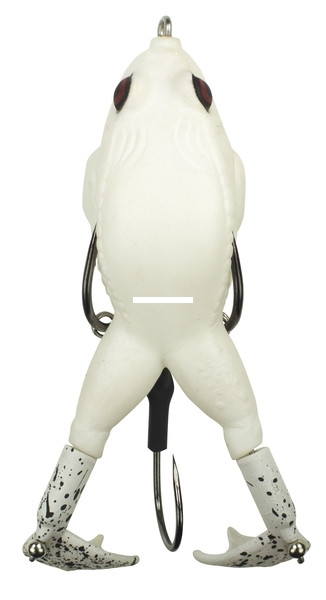 Lunkerhunt PROPF05 Prop Frog, 3 - 1/2", 1/2oz - Pearl - PROPF05
