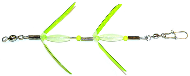 Macks Lure 70007 Hot Wings Troll, 2 - 1/2" Blades, 90 Lb Cable - 70007