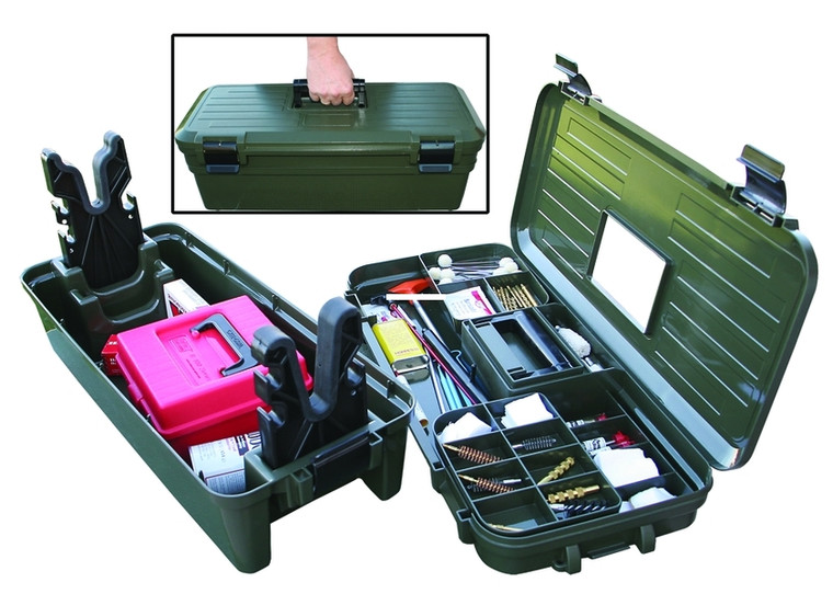 MTM RBMC-11 Shooting Range Box - Padded Gun Forks, Lift-out Tray - RBMC-11
