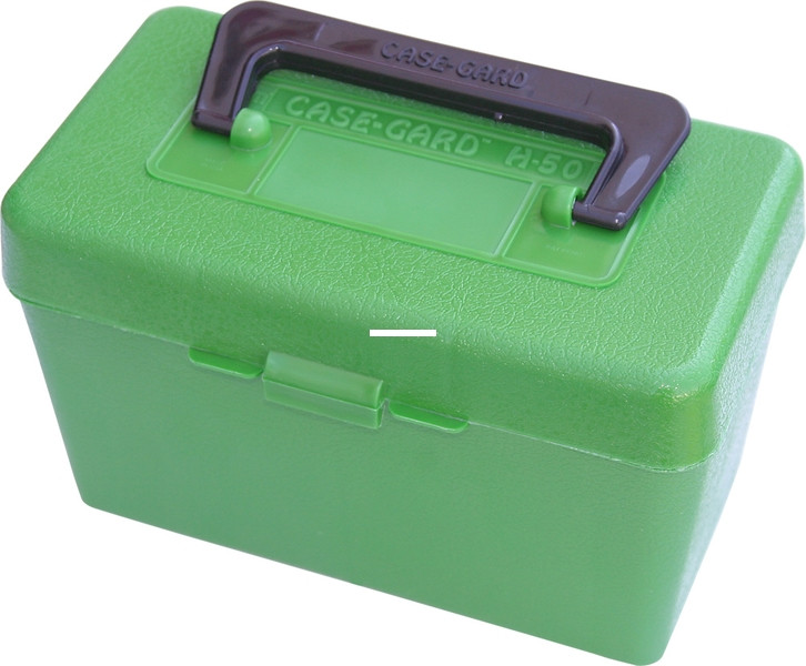 MTM H50-RM-10 Deluxe 50-Round Rifle - Ammo Box w/ Handle, Latch and Hinge - H50-RM-10