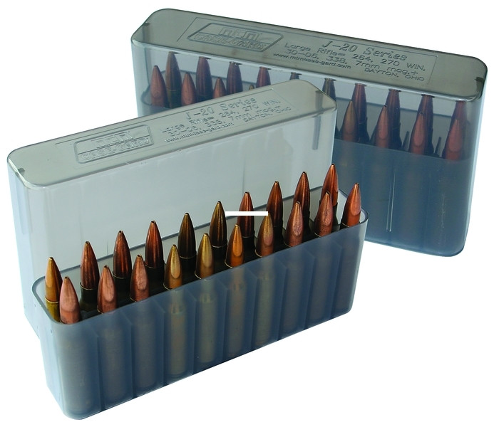 MTM J-20-L-41 Slip Top 20-Round - Rifle Ammo Box, 3.36" Max OAL - J-20-L-41