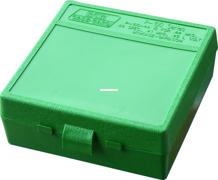 MTM P-100-44-10 Case-Gard Flip-Top - 100-Round Handgun Ammo Box, 44 Mag - P-100-44-10