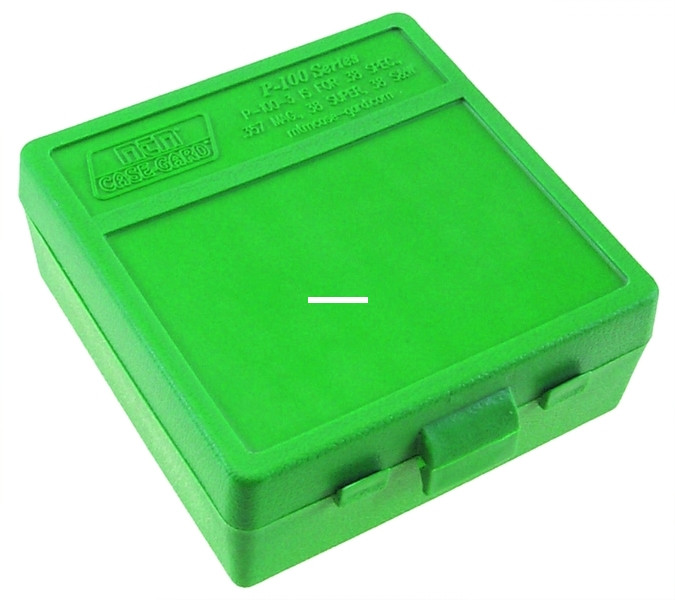 MTM P-100-3-10 Case-Gard Flip-Top - 100-Round Handgun Ammo Box, 38 Spec - P-100-3-10