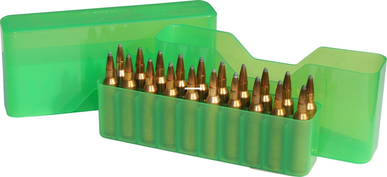 MTM J-20-L-16 Slip Top 20-Round - Rifle Ammo Box, 3.36" Max OAL - J-20-L-16
