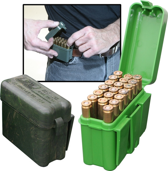 MTM RS-20-10 Case-Gard Flip-Top - 20-Round Belt Style Ammo Carrier - RS-20-10