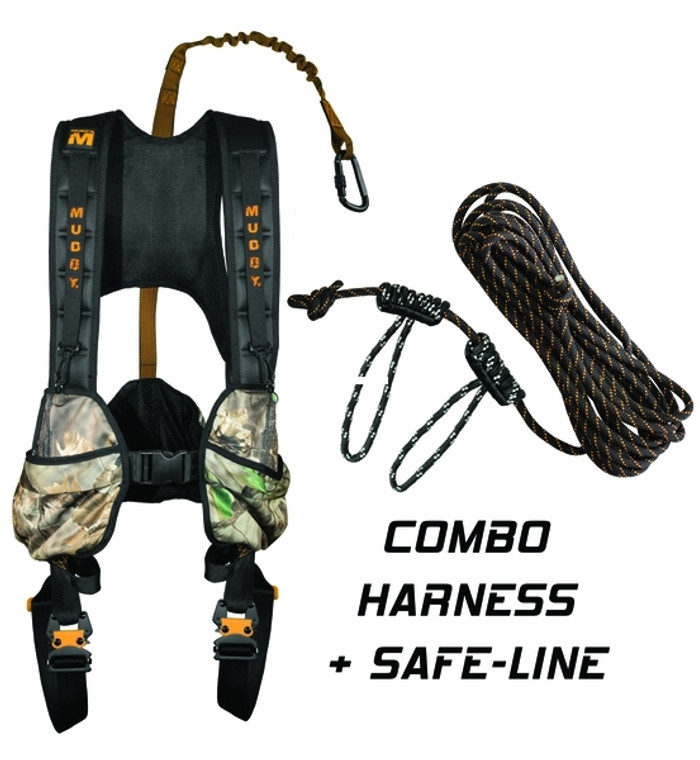 Muddy MSH600-XL-C CrossOver Combo - Treestand Safety Harness, Flexible - MSH600-XL-C