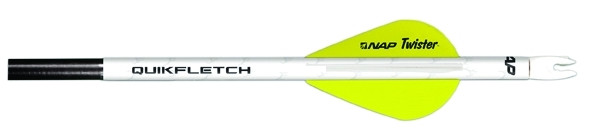 New Archery 60-636 Quickfletch - Twister 2" Vanes W, Y, Y 6PK - 60-636