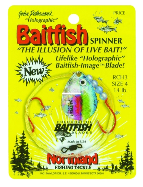 Northland RCH4-RB Baitfish-Image - Spinner Harness #4,#2 1/Cd Rainbow - RCH4-RB