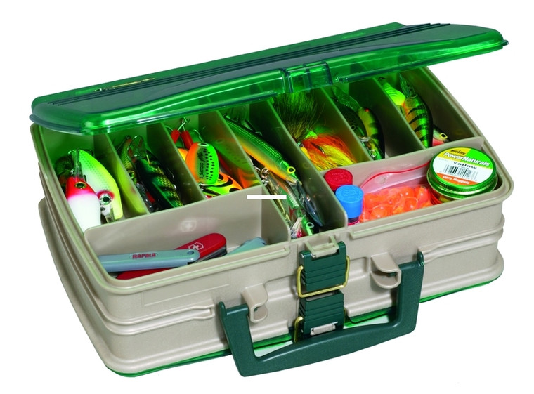 Plano 112000 Double Sided Satchel - Box 12x9x4" Sandstone/Grn - 112000