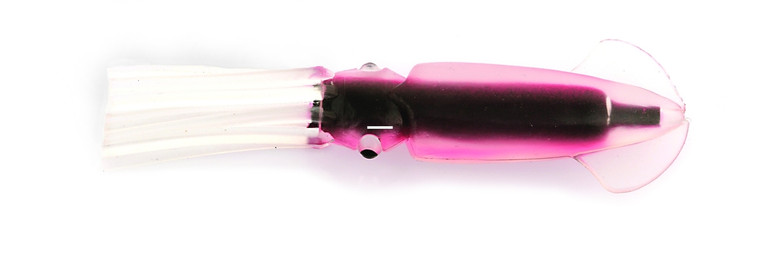 P-Line PLCS45-300 Ling Cod Squid - Rig 2Hk 4-1/2" Pink/Black - PLCS45-300