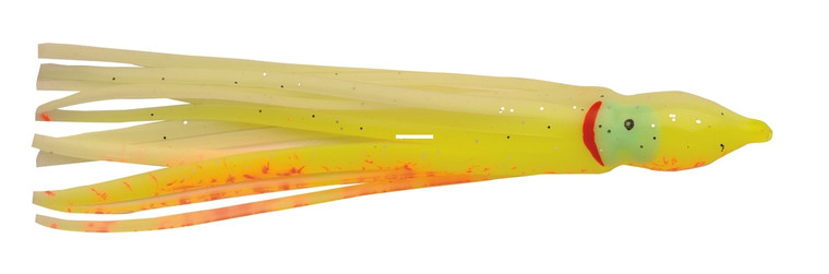 P-Line SQ25-266 Sunrise Squid Skirt - 2 1/2", Glow Yellow/Orange - SQ25-266