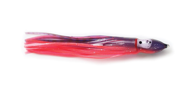 P-Line SQ45-078 Sunrise Squid Skirt - 4 1/2", Purple/Orange, 5/Pack - SQ45-078