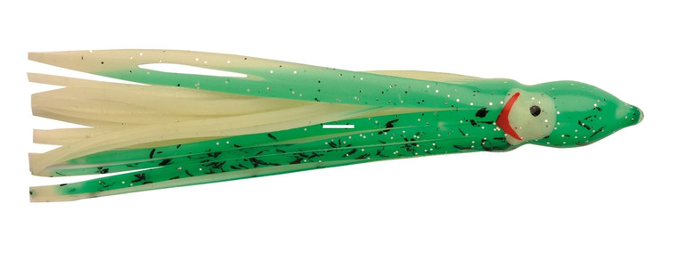 P-Line SQ45-267 Sunrise Squid Skirt - 4 1/2", Glow Green/Dark Green - SQ45-267