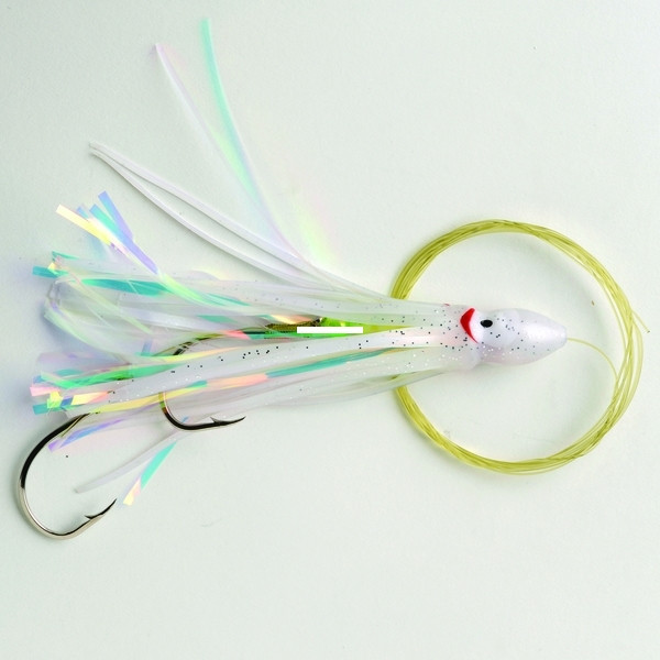 P-Line RSQ45-002 Rigged Squid Skirt - 4 1/2", White - RSQ45-002