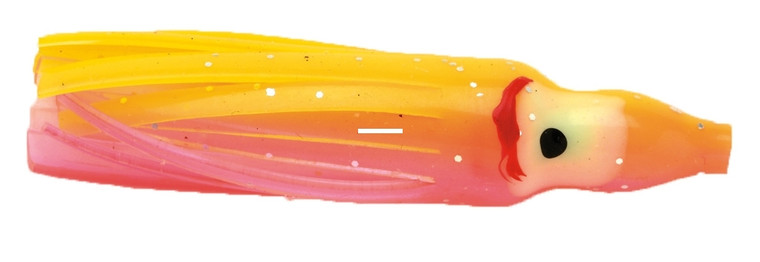 P-Line SQ15-254 Sunrise Squid Skirt - 1 1/2", Pink/Yellow, 8/Pack - SQ15-254