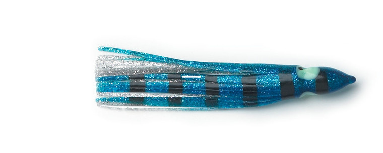 P-Line SQ25-252 Sunrise Squid Skirt - 2 1/2", Blue/Clear/Black - SQ25-252