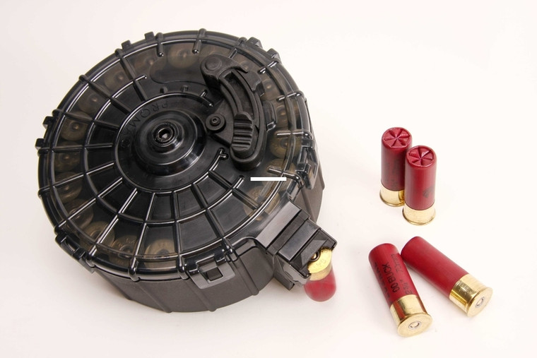 ProMag SA1A6 Saiga Drum Magazine - 12g 20rd Black State Laws Apply - SA1A6