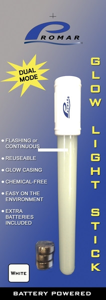 Promar GS-260W LED Light Stick 6" - White w/Extra Batteries - GS-260W