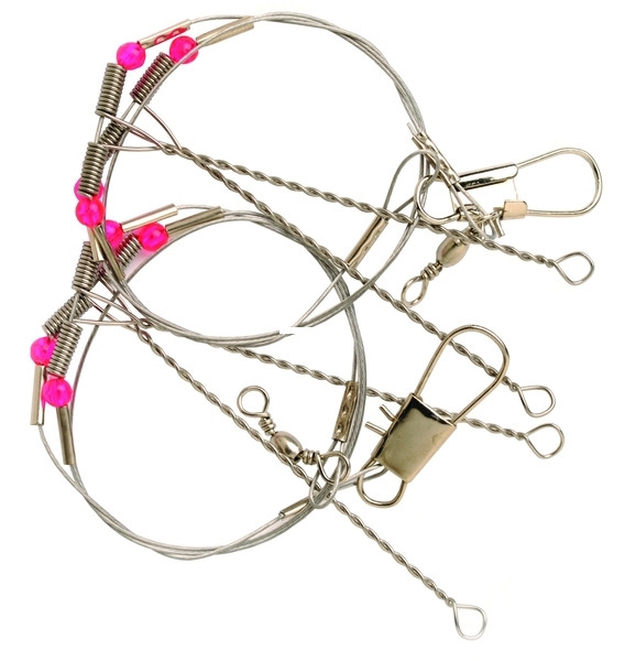 Pucci WBR19-2 Wire Bottom Rig 60Lb - 2 Drops Stainless Steel 19" 2Pk - WBR19-2