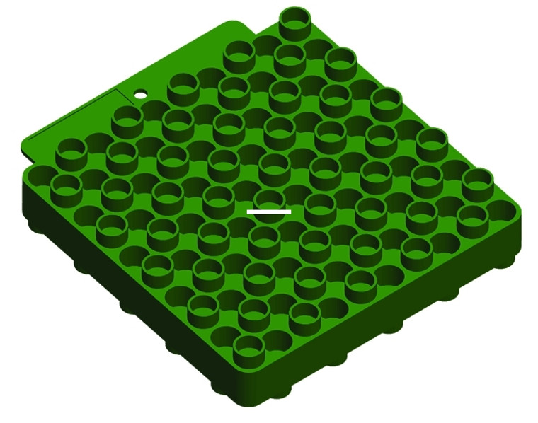 RCBS 9452 Universal Case Loading - Block, 50-Round, Plastic, Green - 9452