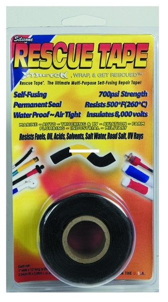Rescue Tape RT1000201201USCO Black - Clamshell - RT1000201201USCO