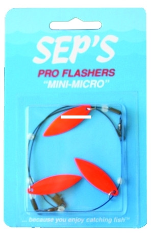 Sep's 22100 Mini-Micro Flasher - Willow Leaf, Flame/Pearl Bead - 22100