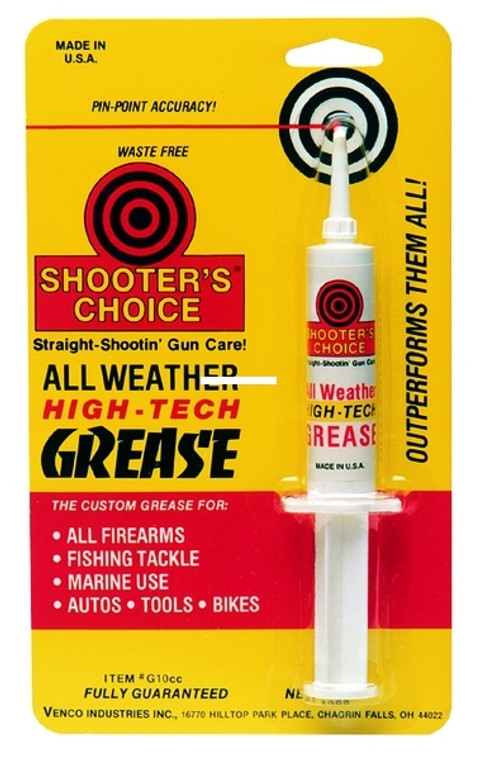Shooters Choice G10CC Gun Grease - Syringe Type 10CC - G10CC Shooters Choice G10CC Gun Grease - Syringe Type 10CC - G10CC