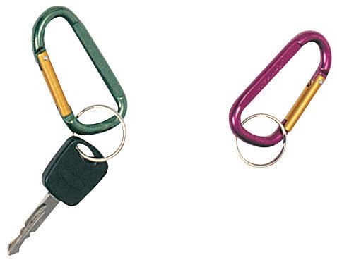 Stansport 8009 Key Carabiner With - Key Ring - 2 Per Blister Card - 8009