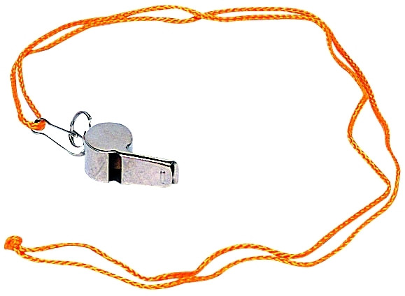 Stansport 233-P Brass Whistle With - Lanyard - 233-P
