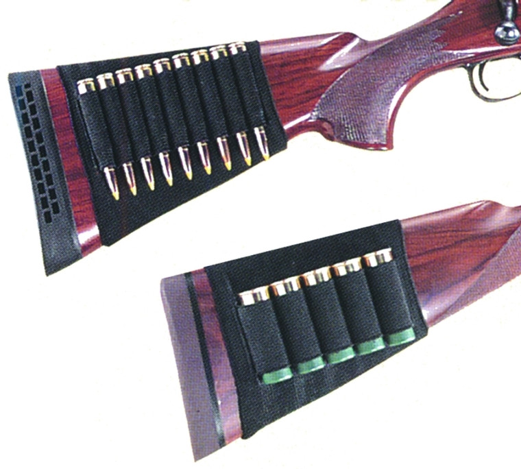 Uncle Mikes 88483 Buttstock Shell - Holder Neoprene Rifle 6 Loops Black - 88483 Uncle Mikes 88483 Buttstock Shell - Holder Neoprene Rifle 6 Loops Black - 88483