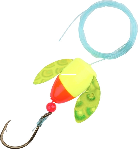 Wordens 687-FLCH-MC Spin-N-Glo - Walleye Rig Sz 8 Flame Chart - 687-FLCH-MC