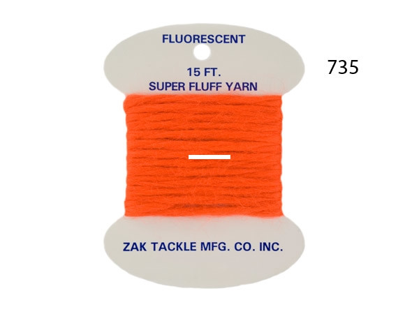 Zak Z-735 Super Fluff Yarn, 180" - Fluorescent Hot Orange - Z-735