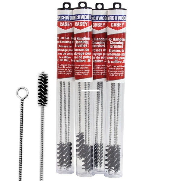 Birchwood Casey 41212 .44, .45 9" - Looped Handle Nylon Pistol Brushes - 41212