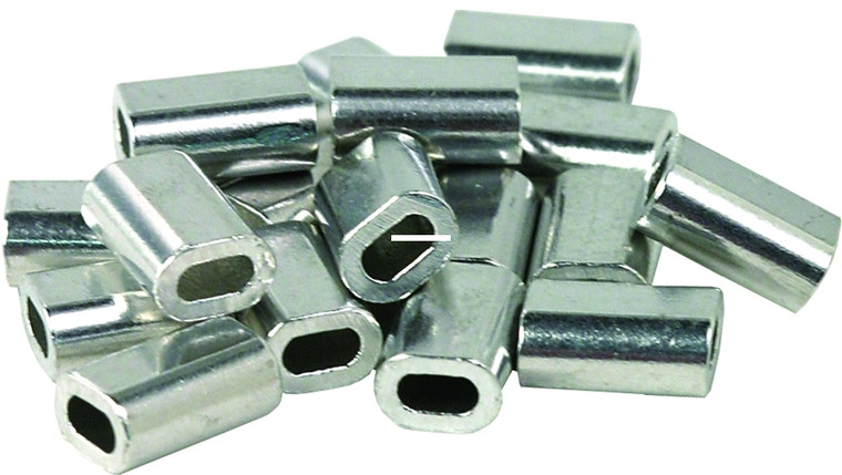 Billfisher 1.2AL-25 Aluminum Single - Sleeves 80-100Lb 25Pk - 1.2AL-25
