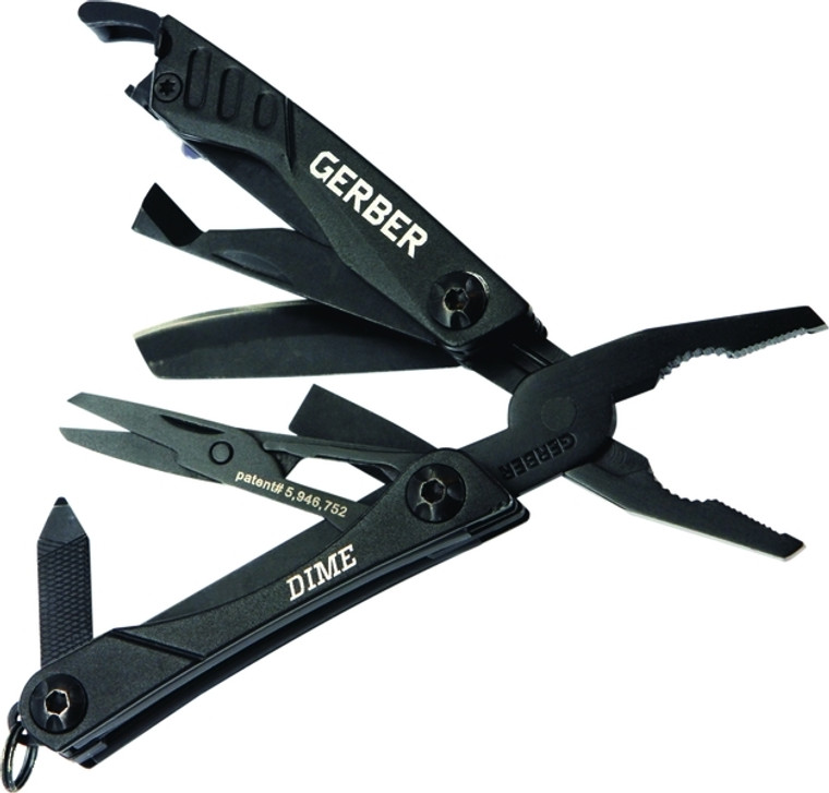 Gerber 31-001134 Dime Compact - Multi-Tool, 10 Tools, Stainless - 31-001134