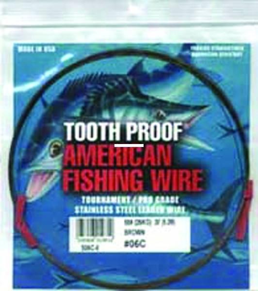 AFW S02C-0 #2 ToothProof Stainless - Steel Single Strand Leader Wire - S02C-0